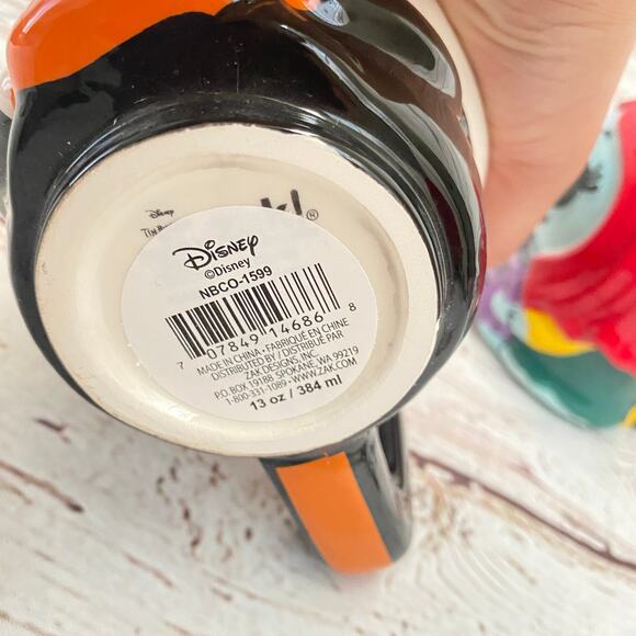 DISNEY Nightmare Before Christmas Jack Skellington and Sally Mugs Cups - Picture 5 of 6